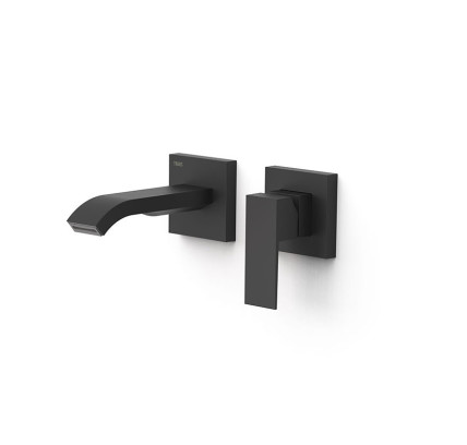 MONOMANDO LAVABO EMPOTRADO CUADRO TRES NEGRO MATE