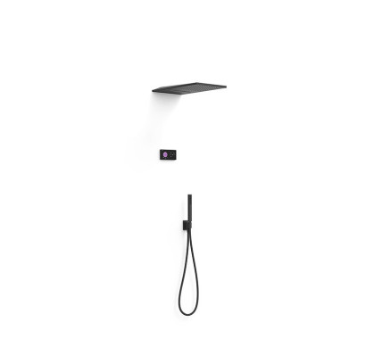 MONOMANDO DUCHA EMPOTRADO 3 VIAS TRES SHOWER TECHNOLOGY NEGRO MATE