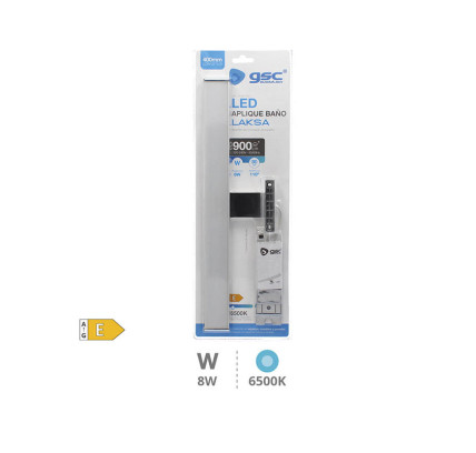 APLIQUE ESPEJO BAÑO LED LAKSA 8W LUZ FRIA 6500K