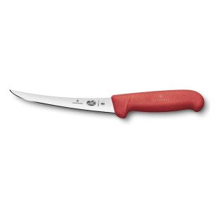CUCHILLO DESHUESAR CURVO VICTORINOX MANGO FIBRA ROJO 15CM