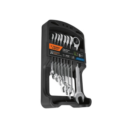JUEGO LLAVE COMBINADA CARRACA TRUPER 8 PIEZAS 8-17MM