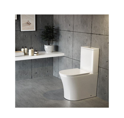 INODORO PARIS COMPACTO S/DUAL TANQUE+ASIENTO+TAPA SLIM AMORTIGUADA BLANCO BRILLO