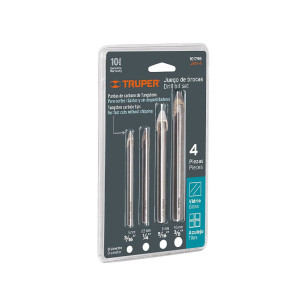 JUEGO BROCAS VIDRIO Y AZULEJO 4 PIEZAS TRUPER