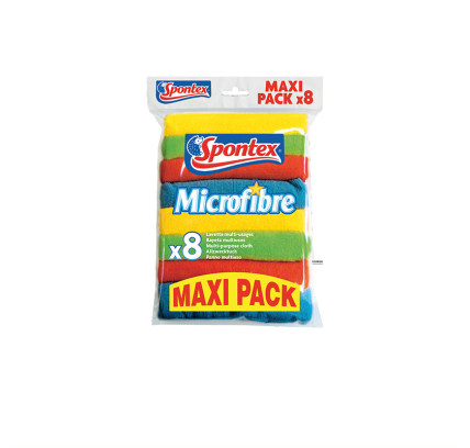 BAYETA MICROFIBRAS MULTIUSOS SPONTEX (PACK 8)