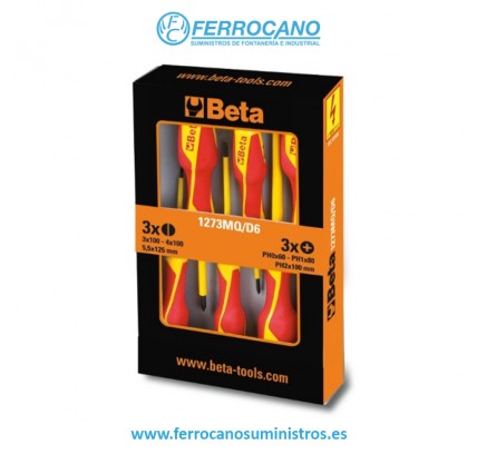 JUEGO DESTORNILLADORES BETA AISLADOS 6 PIEZAS 1273MQ/D6