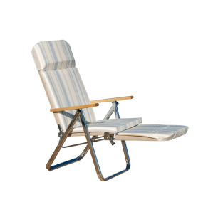 TUMBONA LUX 280 ACERO/MADERA