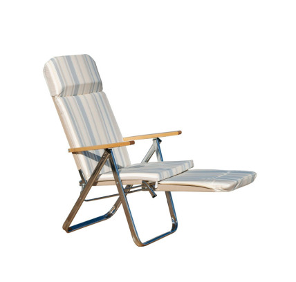 TUMBONA LUX 280 ACERO/MADERA