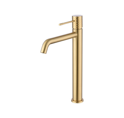 MONOMANDO LAVABO ALTO IMEX GÉNOVA ORO CEPILLADO BDG053-3OC