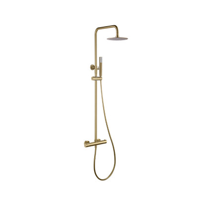 COLUMNA DUCHA TERMOSTÁTICA IMEX GENOVA ORO CEPILLADO BTG053/OC
