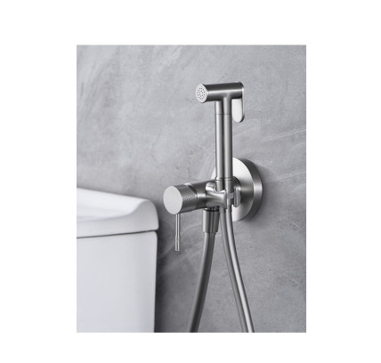 DUCHA HIGIÉNICA BIDÉ IMEX LINE NÍQUEL CEPILLADO RDD038/NQ