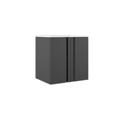 CONJUNTO MUEBLE BAÑO VISOBATH LAGOS 50CM 2 PUERTAS + LAVABO CENIZA 72184