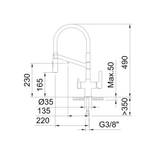 MONOMANDO FREGADOR OSMOSIS CLEVER EC3 CHEF WT 19 CROMO 60729