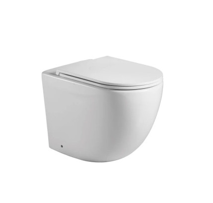 INODORO GENOVA SUSPENDIDO S/DUAL TAZA + TAPA SLIM AMORTIGUADA BLANCO BRILLO