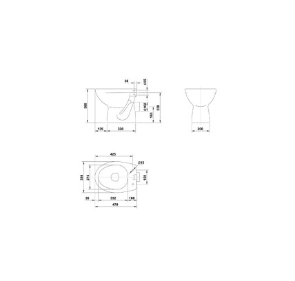 TAZA INODORO GALA ELIA S/HORIZONTAL CISTERNA ALTA BLANCO 18170