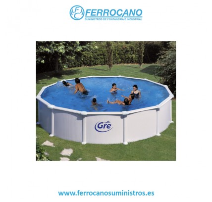 PISCINA GRE 460X120CM BLANCA CON FILTRO ARENA