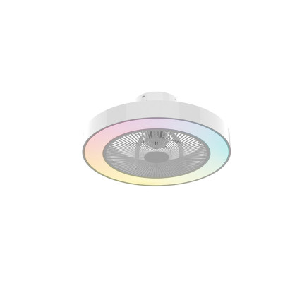 VENTILADOR TECHO UNIVERSAL BLUE TRAMONTANA Ø49 7 ASPAS 6 VELOCIDADES DC WIFI BLANCO