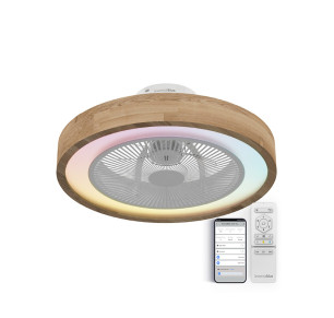VENTILADOR TECHO TRAMONTANA Ø49 7 ASPAS 6 VELOCIDADES DC WIFI MADERA