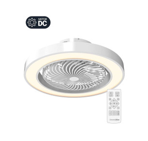 VENTILADOR TECHO XALOC Ø48 7 ASPAS 4 VELOCIDADES DC WIFI BLANCO