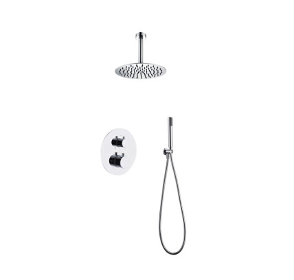 CONJUNTO DUCHA EMPOTRADO TERMOSTÁTICO IMEX TÍVOLI CROMO GTT039