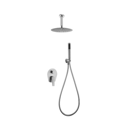CONJUNTO DUCHA EMPOTRADO MONOMANDO IMEX PAROS ACERO INOX GPP057/AC