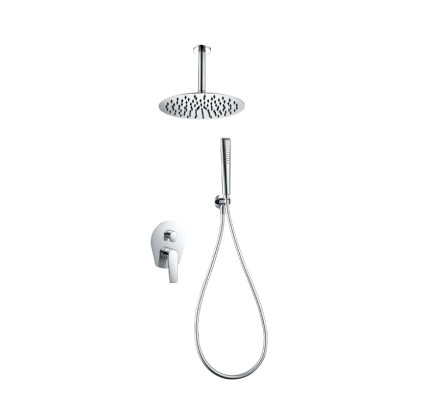 CONJUNTO DUCHA EMPOTRADO MONOMANDO IMEX PAROS CROMO GPP057