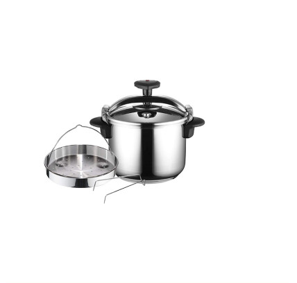 OLLA PRESION 10LT TRADICIONAL RECTA INOX CON CESTILLO MAGEFESA
