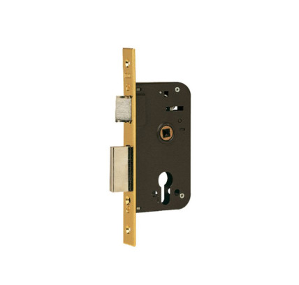 CERRADURA AZBE MADERA EMBUTIR 600-70X45 HL CANTO CUADRADO LATÓN