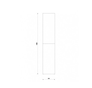COLUMNA BAÑO GALA DAILY 30X150X28CM 2 PUERTAS BLANCO BRILLO