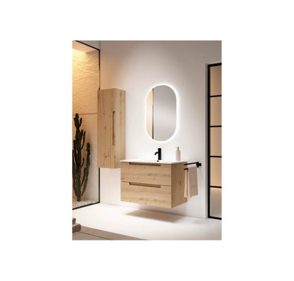 CONJUNTO MUEBLE BAÑO VISOBATH KYOTO 80CM 2 CAJONES + LAVABO FLAT