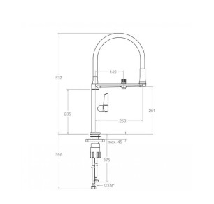 MONOMANDO FREGADERO RAMON SOLER 3 VIAS CROMO