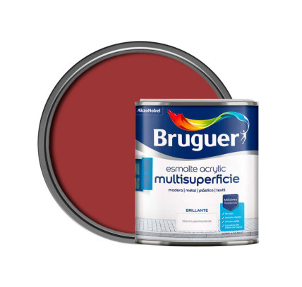 ESMALTE ACRILICO MULTISUPERFICIE BRUGUER BRILLANTE ROJO CARRUAJE