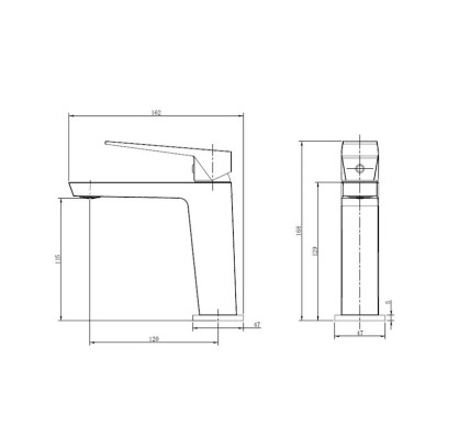 MONOMANDO LAVABO SKY BATH INFINITE PVD NEGRO CRISTAL