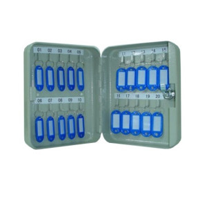 ARMARIO PORTALLAVES VIVAHOGAR 20 LLAVES GRIS METÁLICO