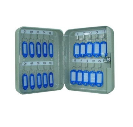 ARMARIO PORTALLAVES VIVAHOGAR 20 LLAVES GRIS METÁLICO