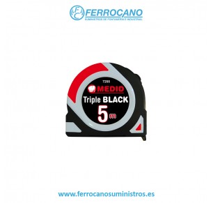 FLEXOMETRO MEDID BLACK TRI-MAT 5MT 25MM 7255