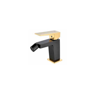 MONOMANDO BIDÉ SKY BATH INFINITE PVD NEGRO CRISTAL Y ORO BRILLO