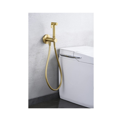 DUCHA HIGIÉNICA EMPOTRADA BIDÉ IMEX LINE ORO CEPILLADO RDD038/OC