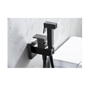 DUCHA HIGIÉNICA BIDÉ EMPOTRADA IMEX IRLANDA BLACK GUN METAL RDM003/BGM
