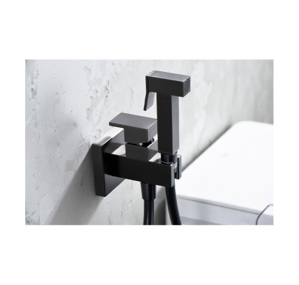 DUCHA HIGIÉNICA BIDÉ EMPOTRADA IMEX IRLANDA BLACK GUN METAL RDM003/BGM