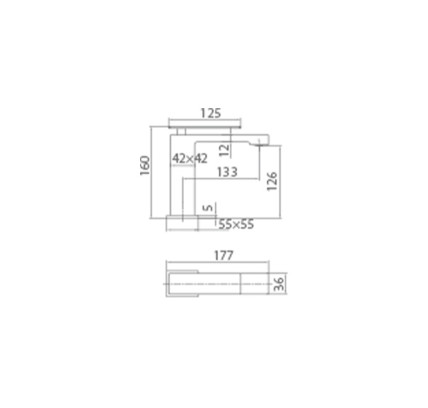 MONOMANDO LAVABO IMEX PISA ORO CEPILLADO BDP048-1OC