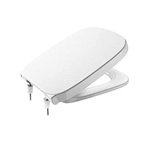 TAPA Y ASIENTO EXTRAIBLE INODORO DEBBA ROCA BISAGRAS INOXIDABLE BLANCO A8019D000B