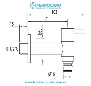 GRIFO MURAL JARDIN TRES A/FRIA CONEXION RAPIDA CROMO 03450102