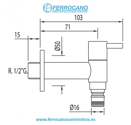 GRIFO MURAL JARDIN TRES A/FRIA CONEXION RAPIDA CROMO 03450102