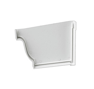 TAPA ACCESORIO CANALÓN JIMTEN ELITE - ALFA IZQUIERDA RECTANGULAR BLANCO 036061