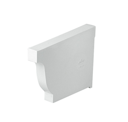 TAPA CANALÓN JIMTEN ELITE - ALFA DERECHA RECTANGULAR BLANCO 036121