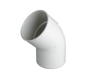 CODO BAJANTE CANALÓN JIMTEN Ø 80 M-H 45º BLANCO 038001