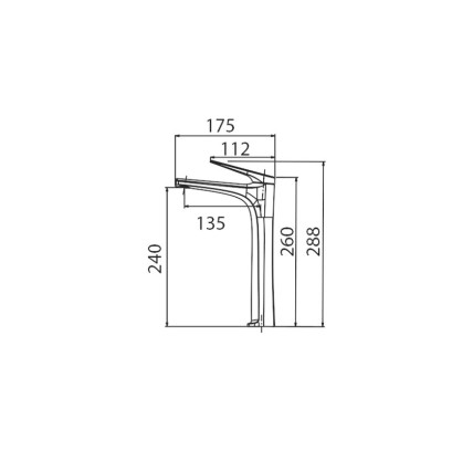MONOMANDO LAVABO ALTO IMEX DELOS BLACK GUN METAL BDD055-3BGM