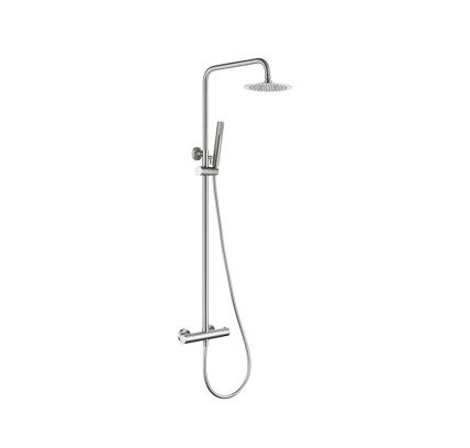 COLUMNA DUCHA TERMOSTÁTICA IMEX MONZA NÍQUEL CEPILLADO BTM039/NQ