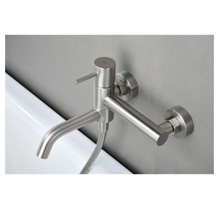 MONOMANDO BAÑERA IMEX MONZA NÍQUEL CEPILLADO BDM039-4NQ