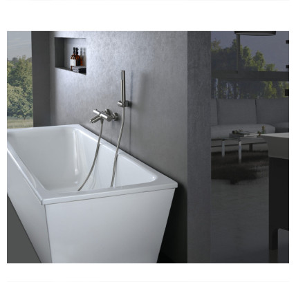 GRIFO BAÑERA TERMOSTÁTICO IMEX MONZA NÍQUEL CEPILLADO BTM039-4NQ